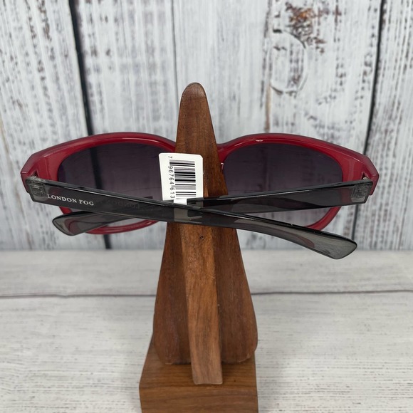 London Fog Red/Burgundy Frame (Shiny) Fashion Sunglasses NWT - Picture 2 of 4
